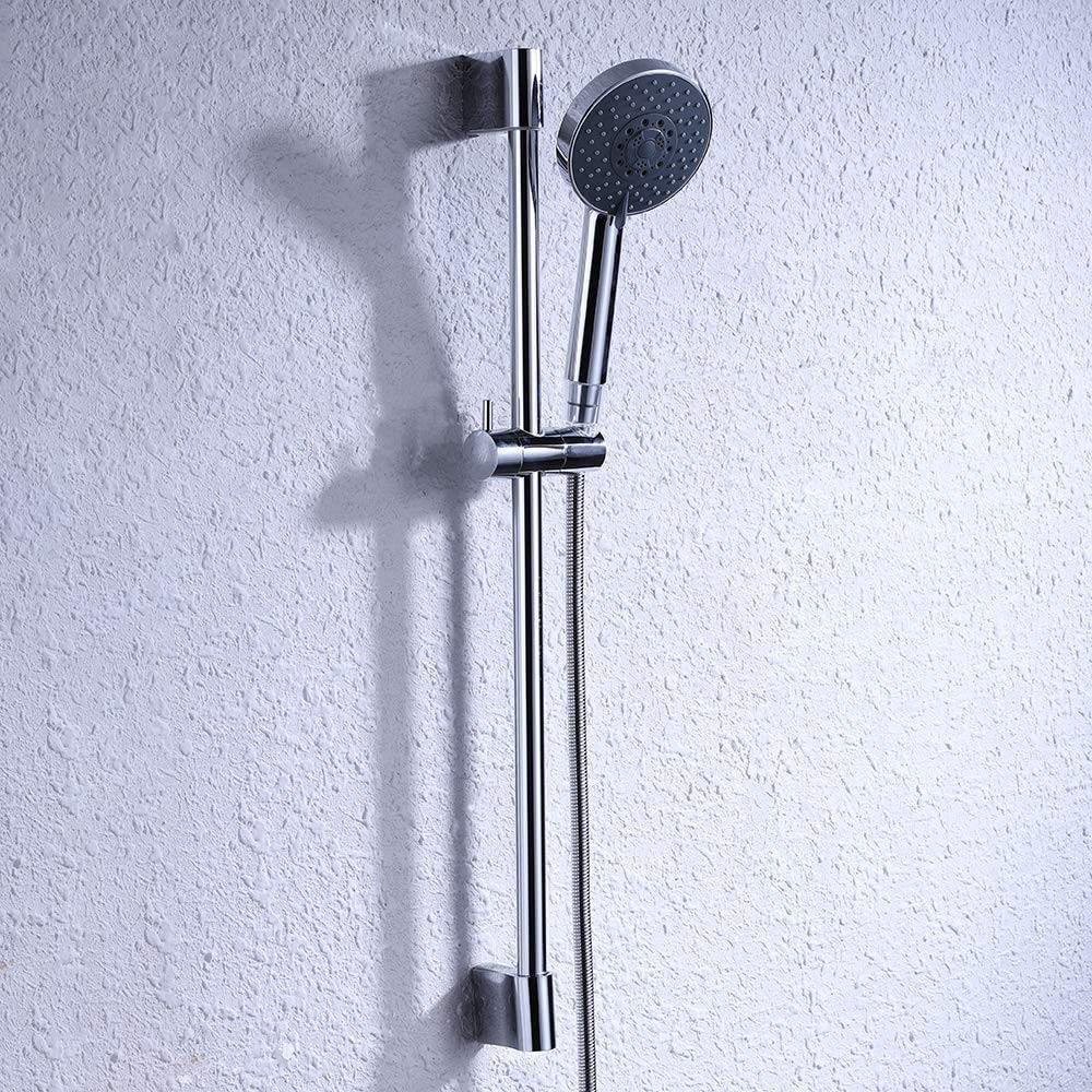 Shower Slide Bar with Five Function Massaging Hand Shower Head Adjustable Pol...