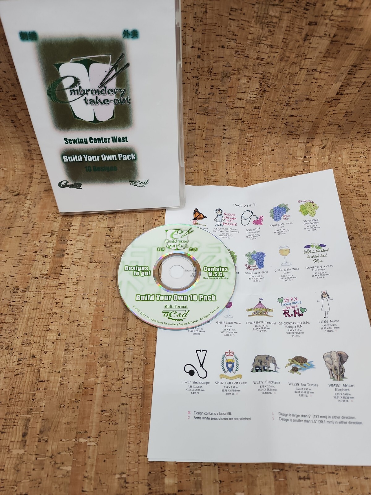 Embroidery Take Out Grapes Nursing Build Your Own Pack 20 Designs CD See PHOTOS