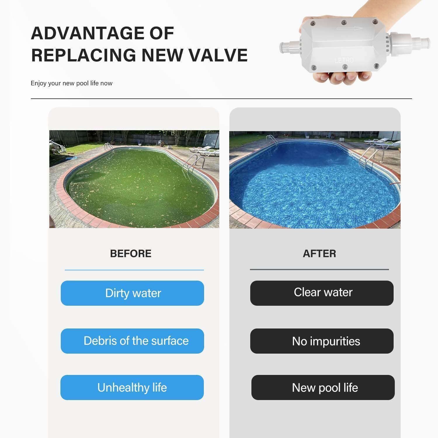 for Pentair E10 White Back-Up Valve Replacement Automatic Pool Cleaner