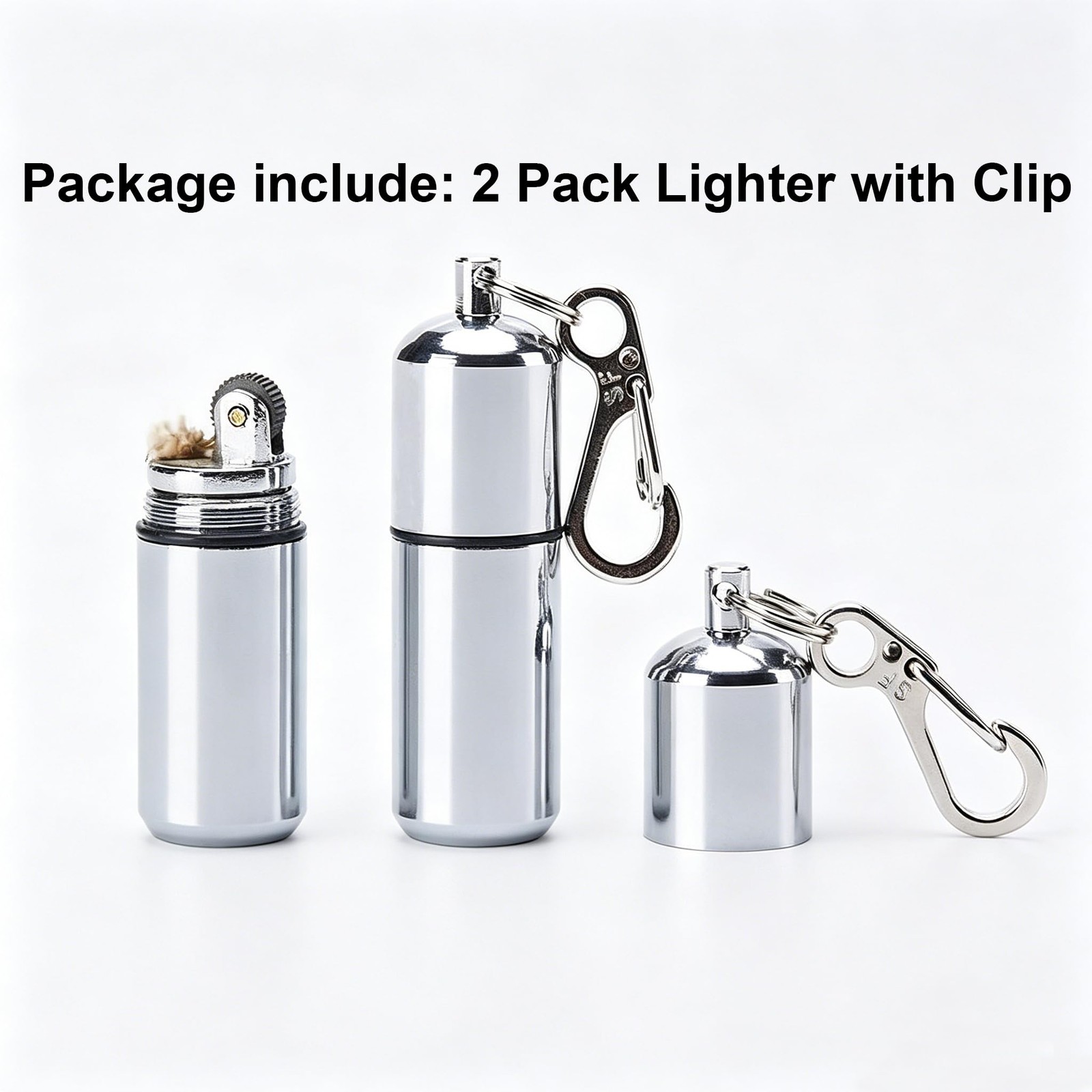 2 Pack Keychain Peanut Lighter EDC Mini Waterproof Lighter for Fire Starter S...
