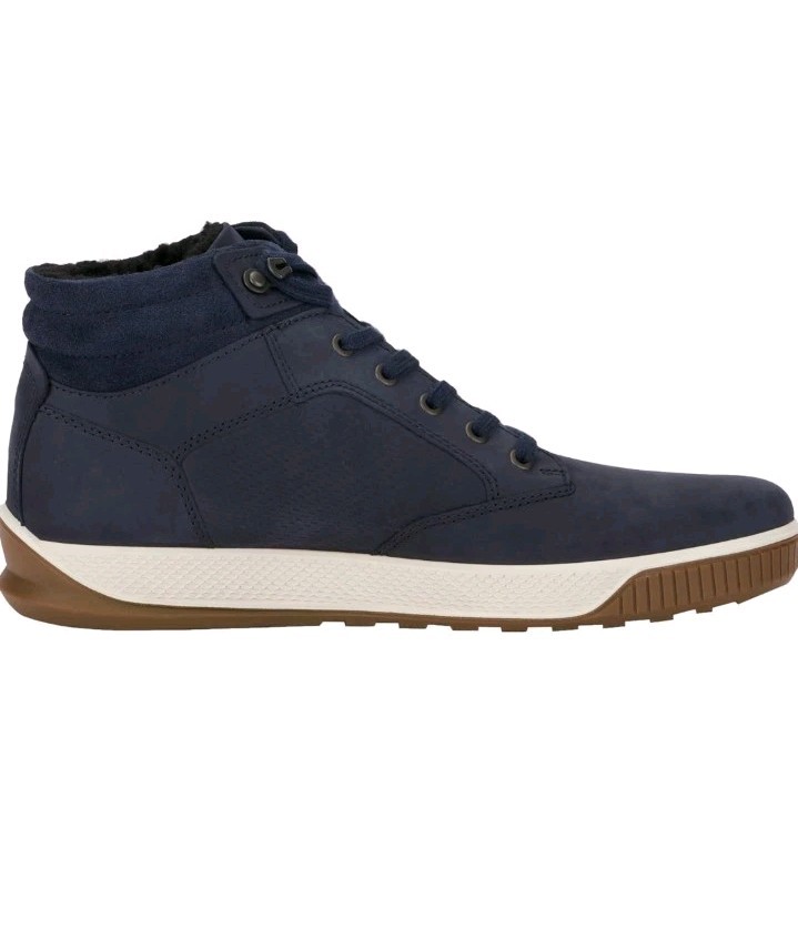 ECCO Bypath Tred Moc-Toe High Top Sneaker Boots Navy Blue EU 43 Men's 9 - 9.5