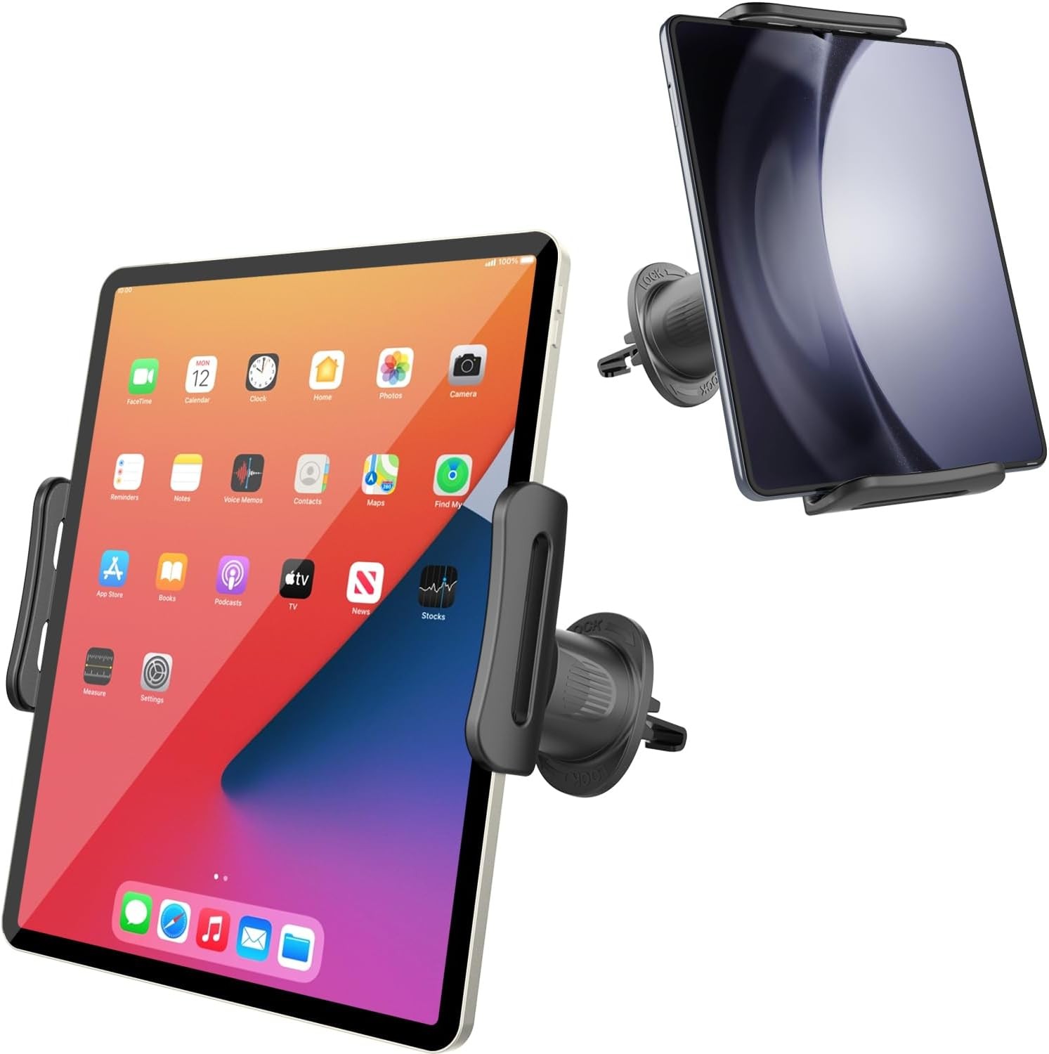 for iPad Car Mount Air Vent Tablet Holder Upgraded Metal Hook for 5-11 Inch
