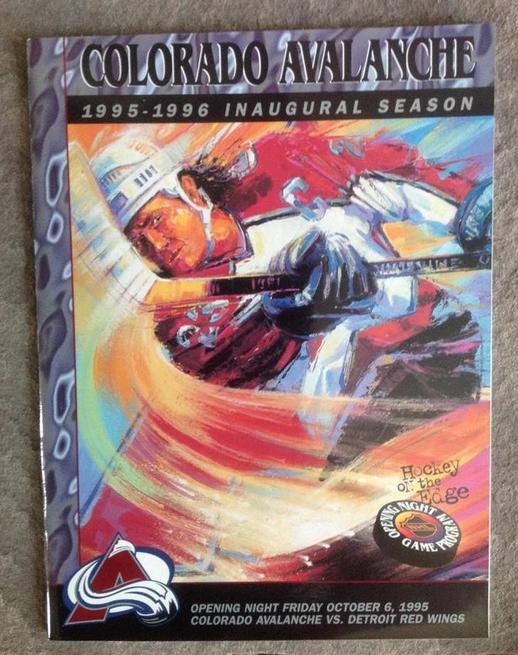 Colorado Avalanche 1995-1996 INAUGURAL SEASON OPENING NIGHT GAME PROGRAM RARE