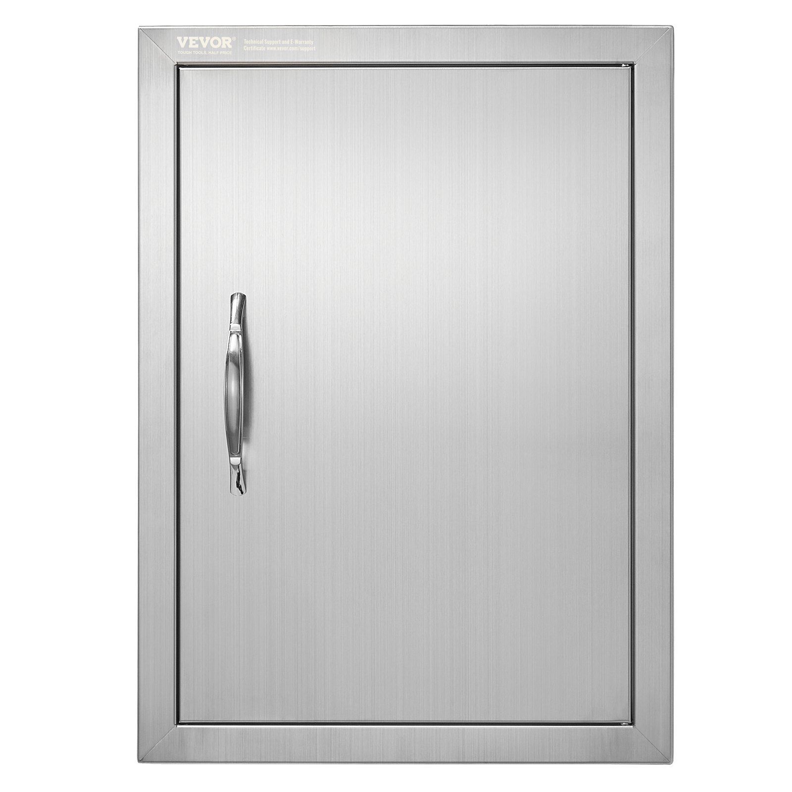 16x22"BBQ Access Door Single Outdoor Kitchen Door Stainless Steel with Handle