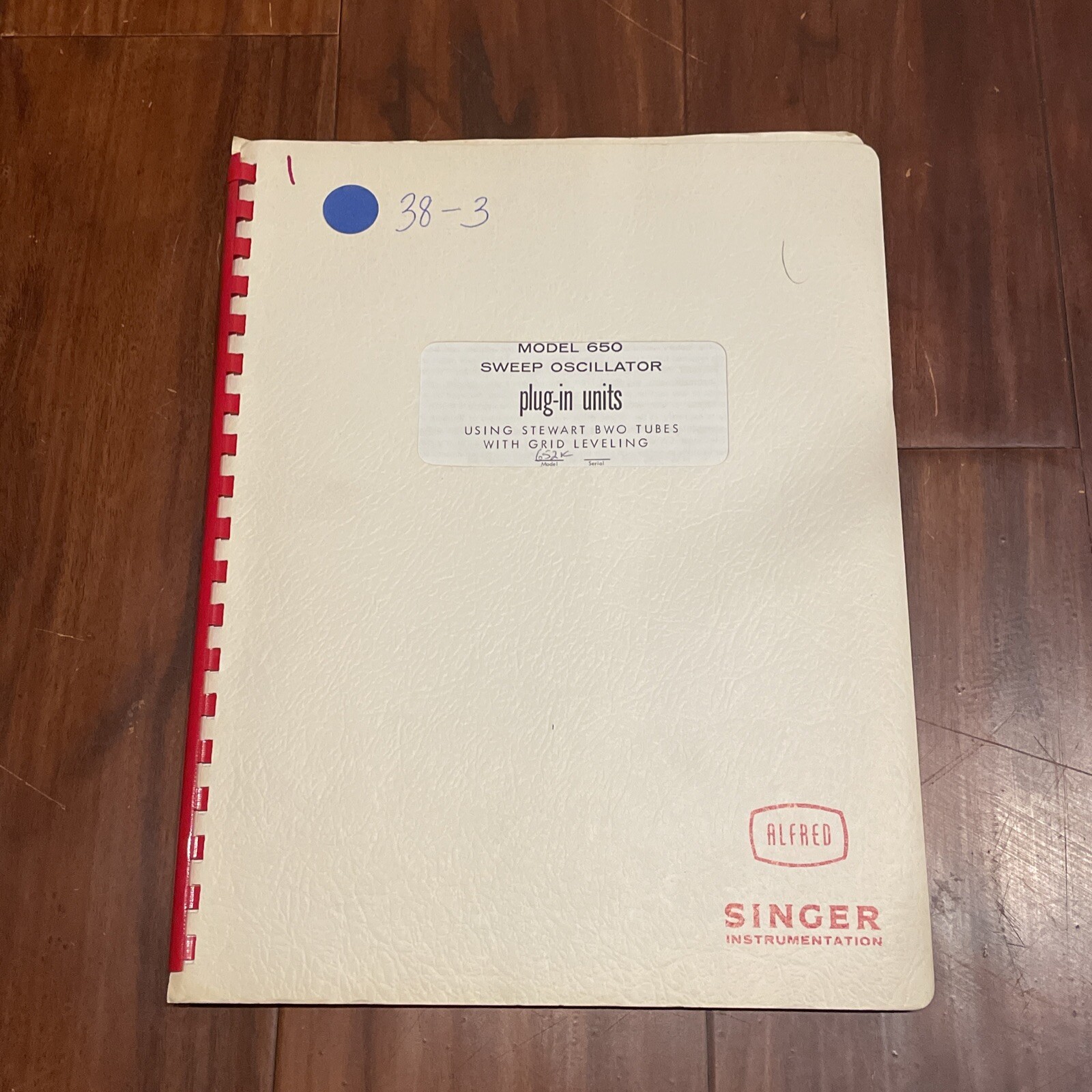 Singer Alfred 650 Sweep Oscillator Plug-in Units Instruction Manual 650-1