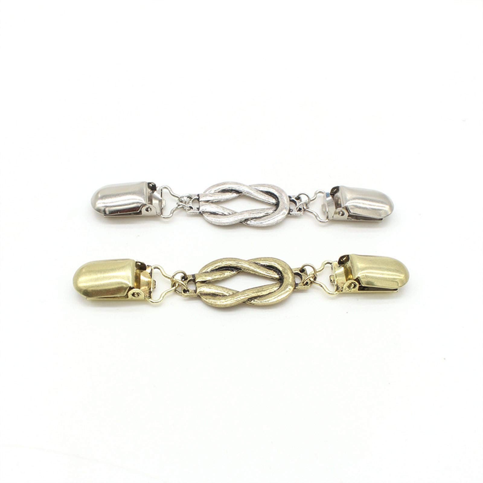 2 Pieces Retro Scarf Clips - Vintage Cardigan Collar Dresses Clips - Unisex -...