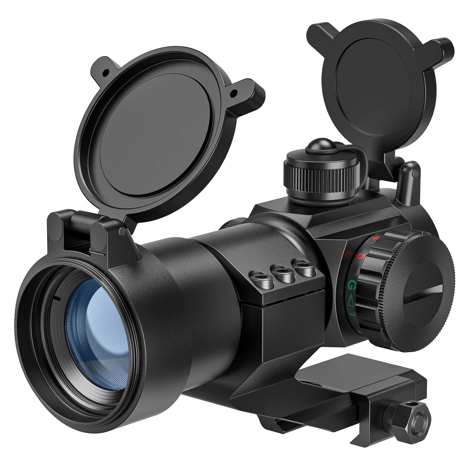 Tactical Gun Sight Red Green Dot Scope Reflex for Medium, Black