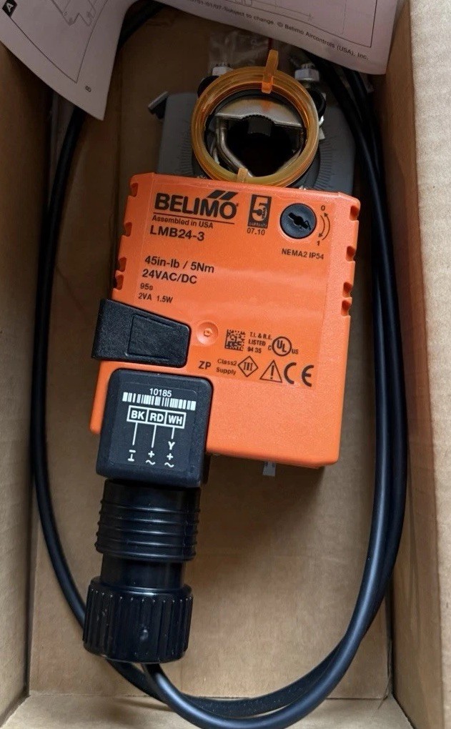 New Belimo LMB24-3 Non-Spring Return Damper Actuator 24V 45 in-lb