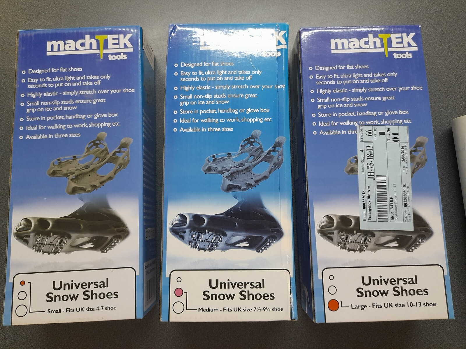 MACHTEK UNIVERSAL SNOW SHOES BUNDLE .... 4 PAIRS VARIOUS SIZES