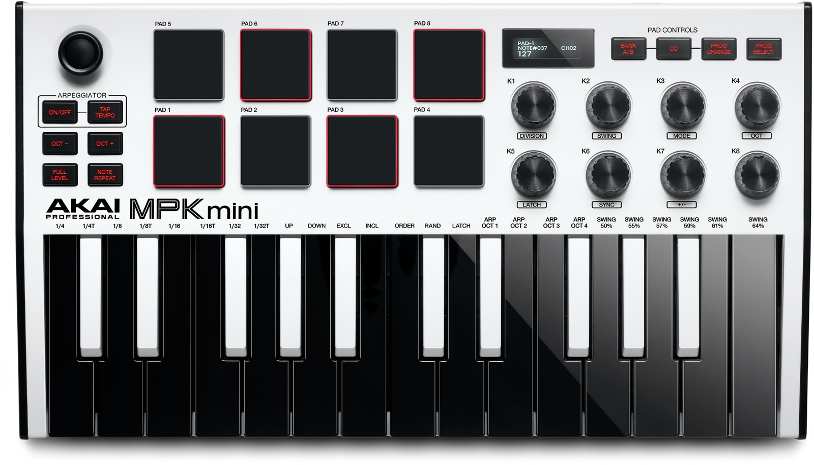 Akai MPK Mini MK3 Keyboard Controller - White