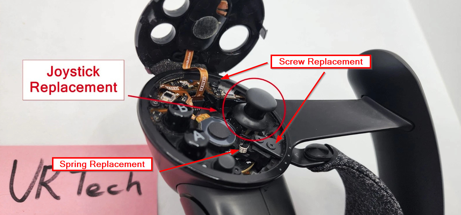 Valve Index Right Controller – Internal Joystick + Spring/Screw Fix Replacement