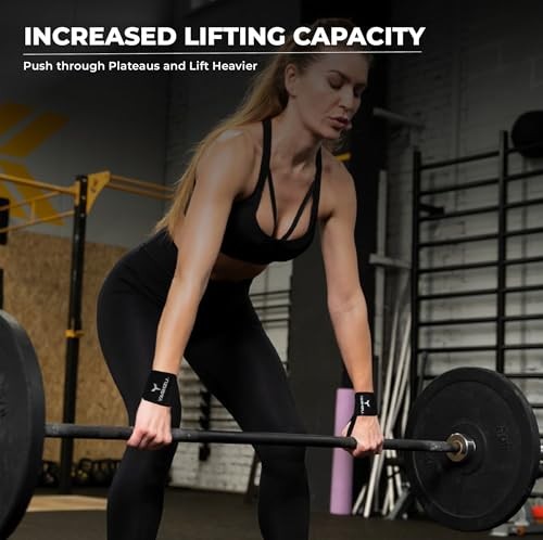 Wrist Wraps Weightlifting - Premium Quality Wrist Straps for Black Red