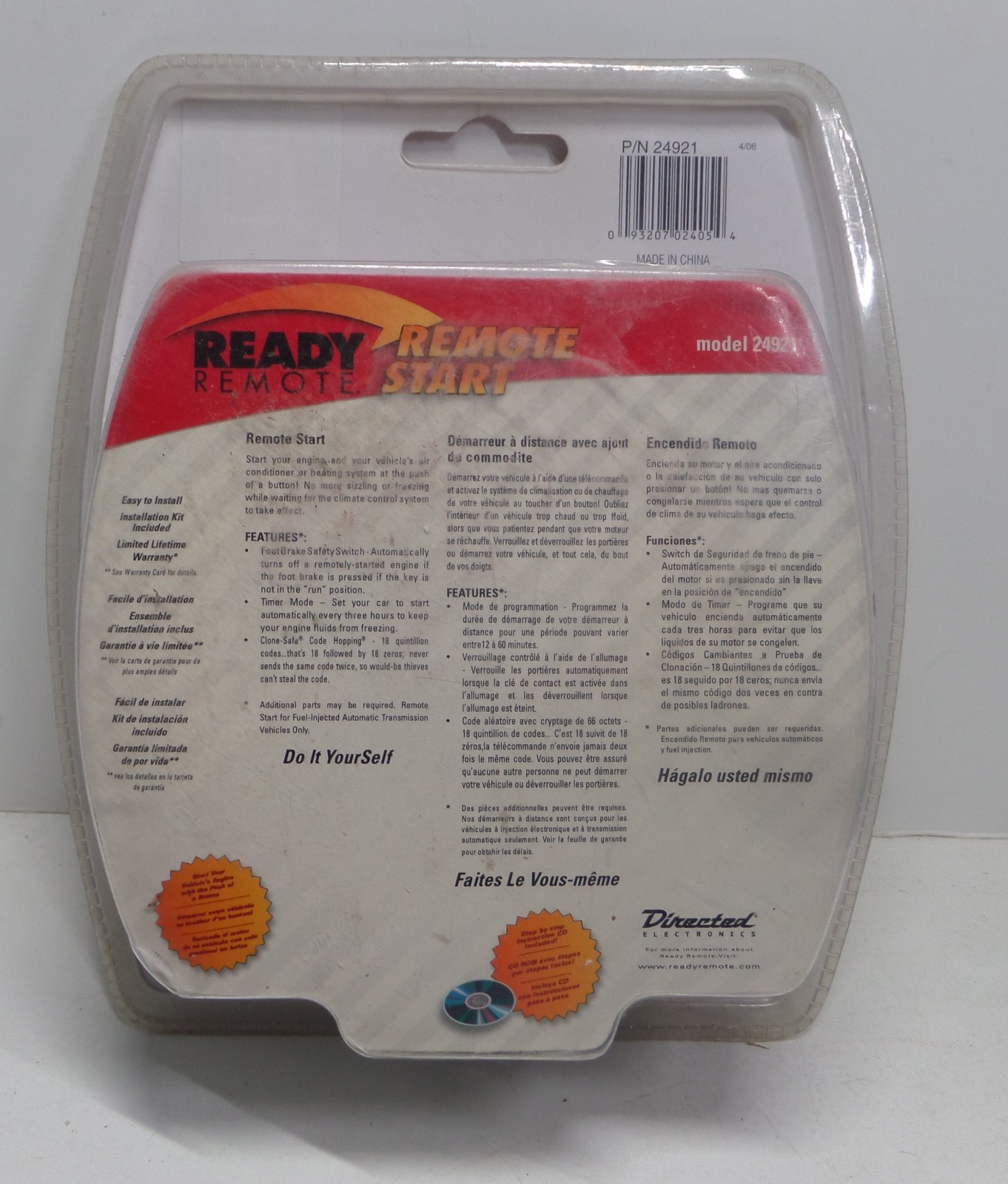 Ready Remote-Remote Start 500ft+ Range Do It Yourself Kit. Model 24921