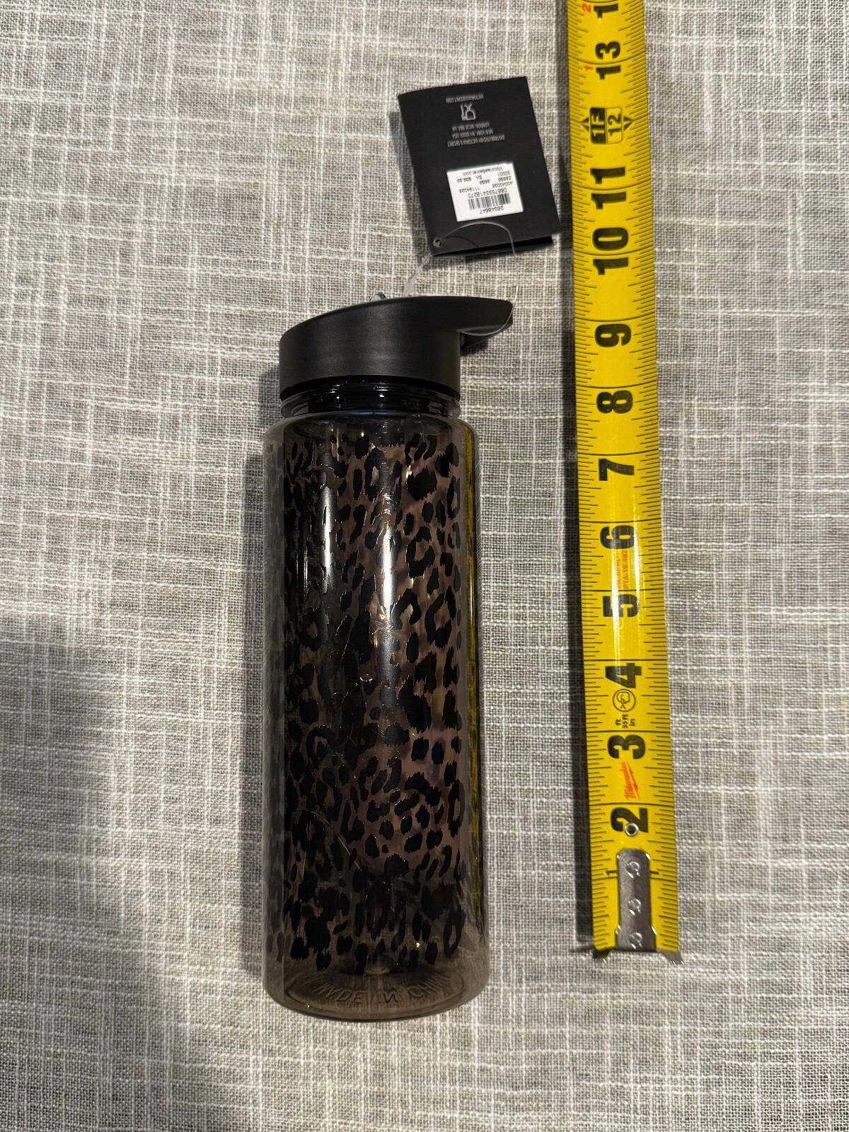 Victoria's Secret On Point Kit Water Bottle/Towel, Black  NWT