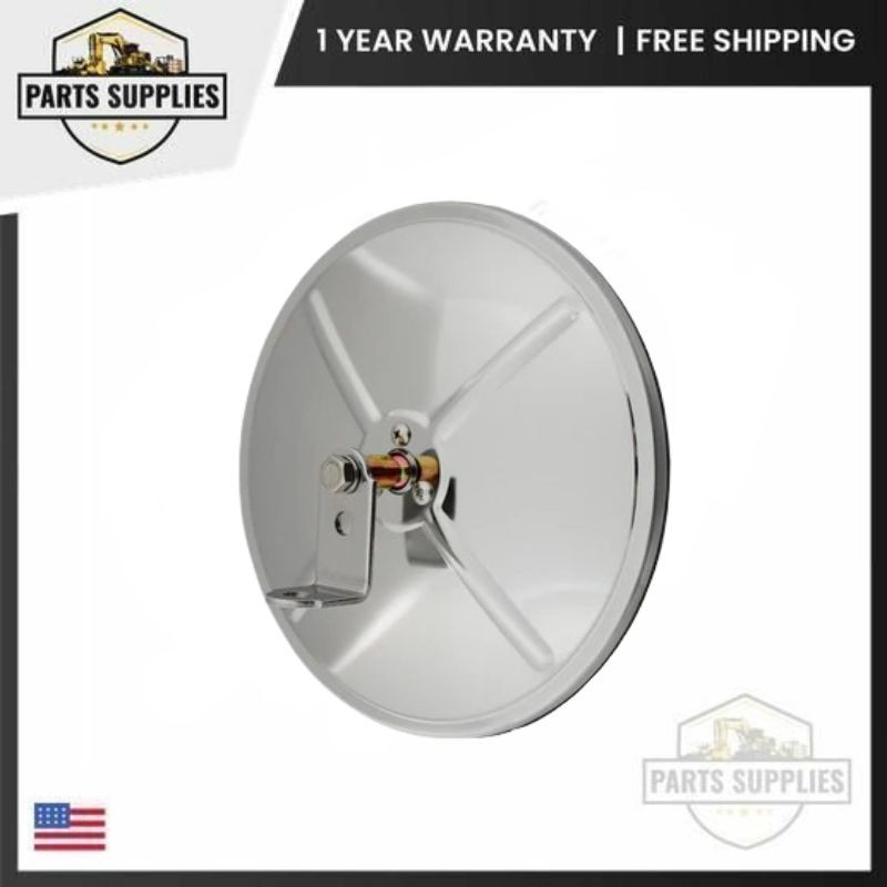 8 1/2" Convex Stainless Steel Mirror For Freightliner Peterbilt Kenworth Truck