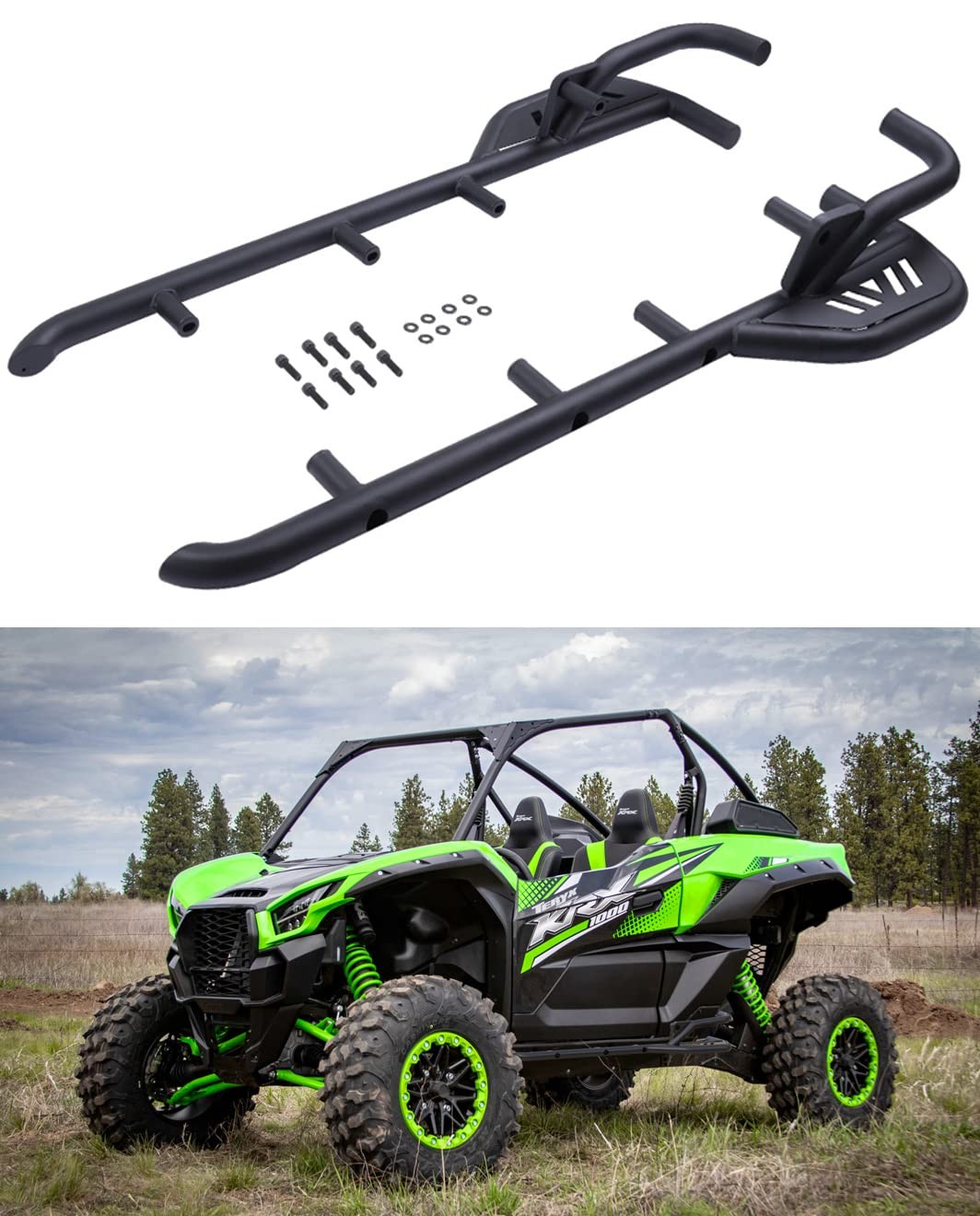 ELITEWILL Teryx KRX 1000 Rock Sliders Side Nerf Bars Tree Kickers Compatible ...