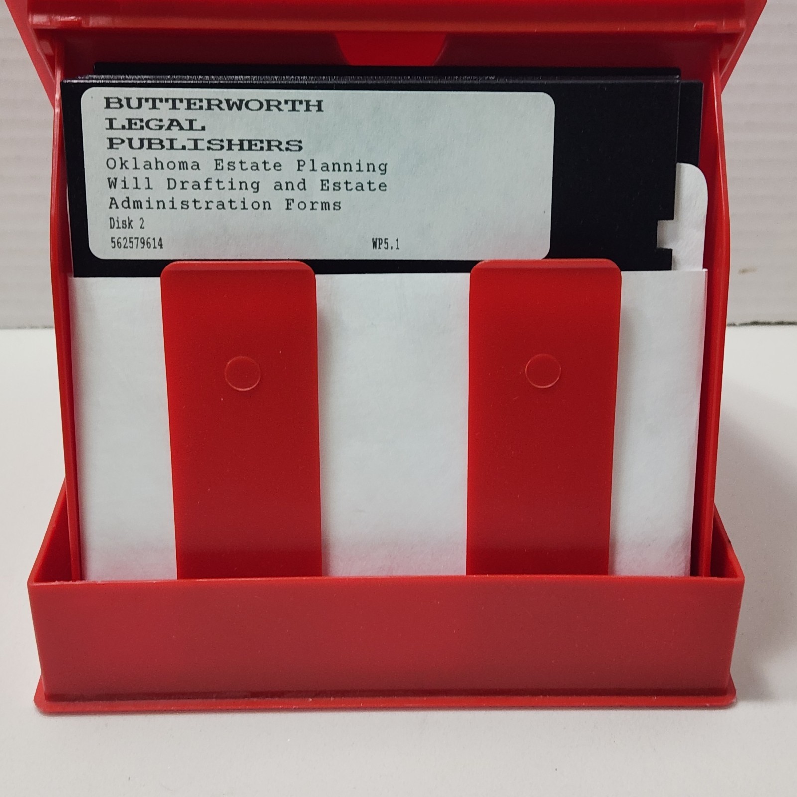 Vintage Red Floppy Disk Case 3.5" With Butterworth Legal Software Disks (11) Lot