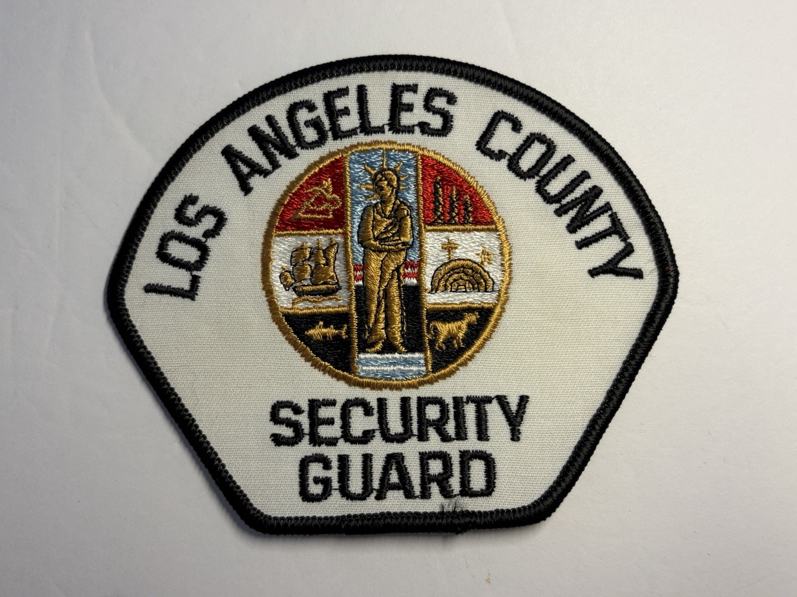 VINTAGE CA CALIFORNIA LOS ANGELES COUNTY SECURITY GUARD PATCH #D26