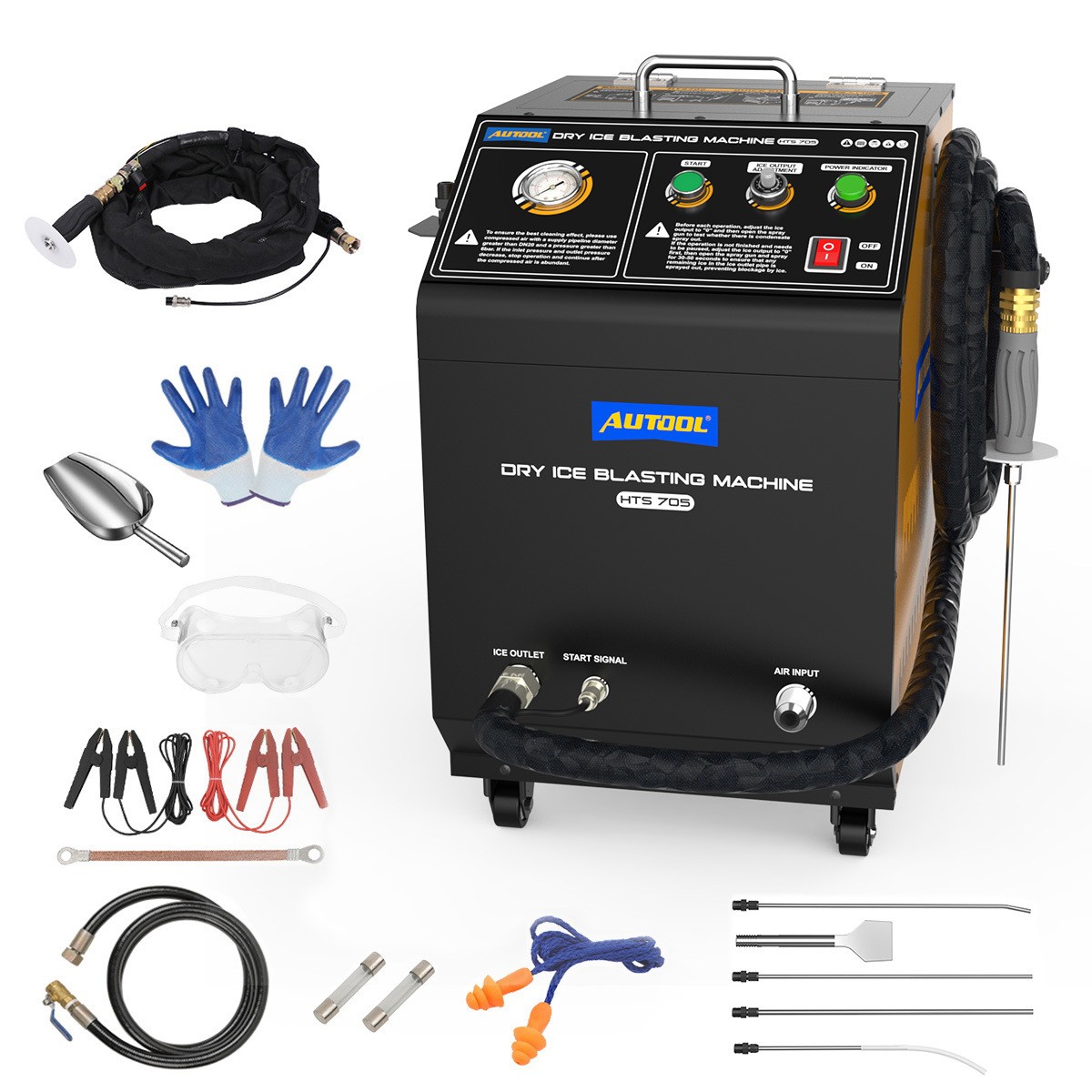 AUTOOL Dry Ice Blasting Machine Dry Ice Blaster Cleaner Engine Carbon Removal US