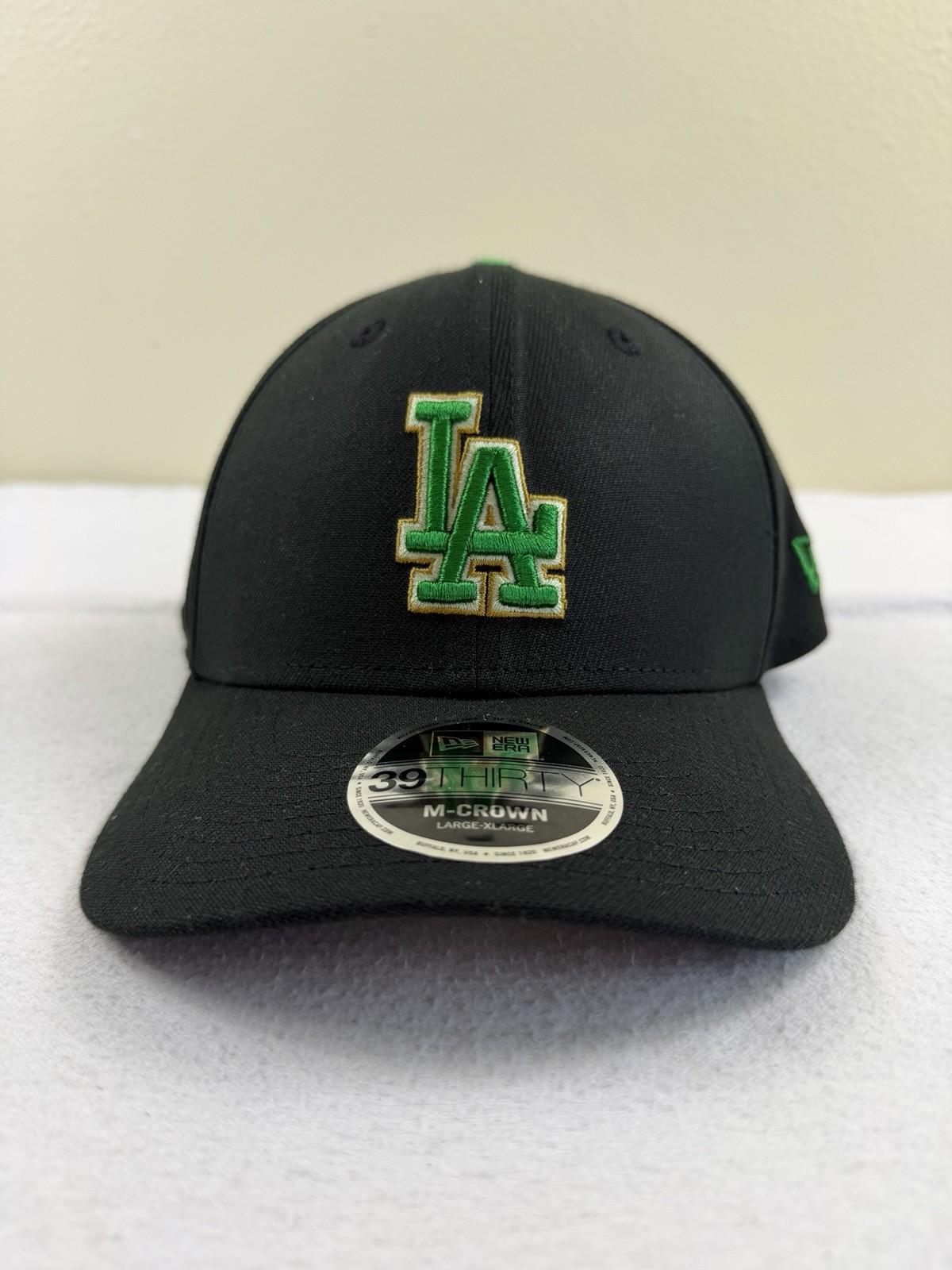 Los Angeles Dodgers Green Pop 39Thirty M-Crown L/XL New Era St Patrick’s Day New