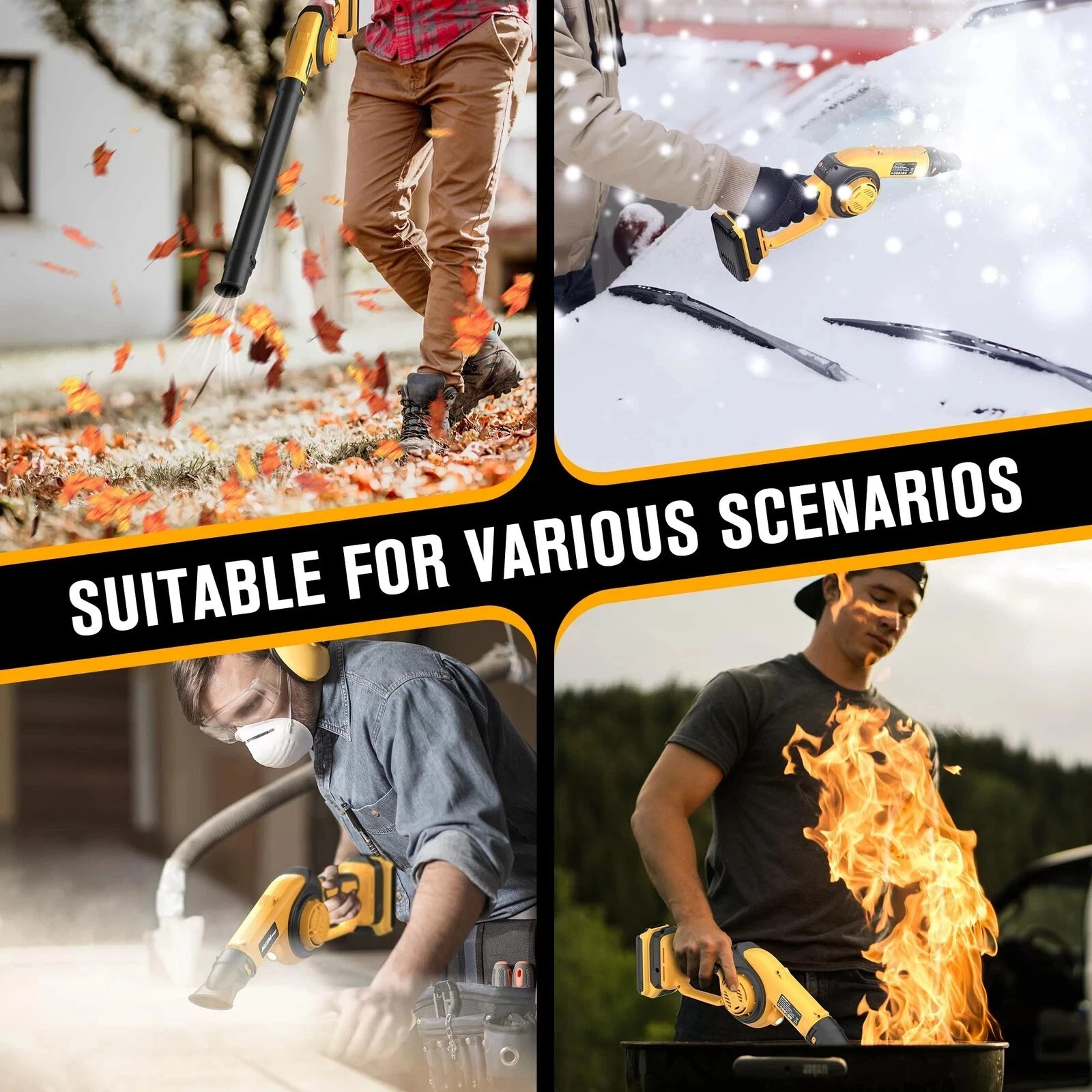 Cordless Leaf Blower Compatible with Dewalt 20V Max Battery up to 200MPH Small E