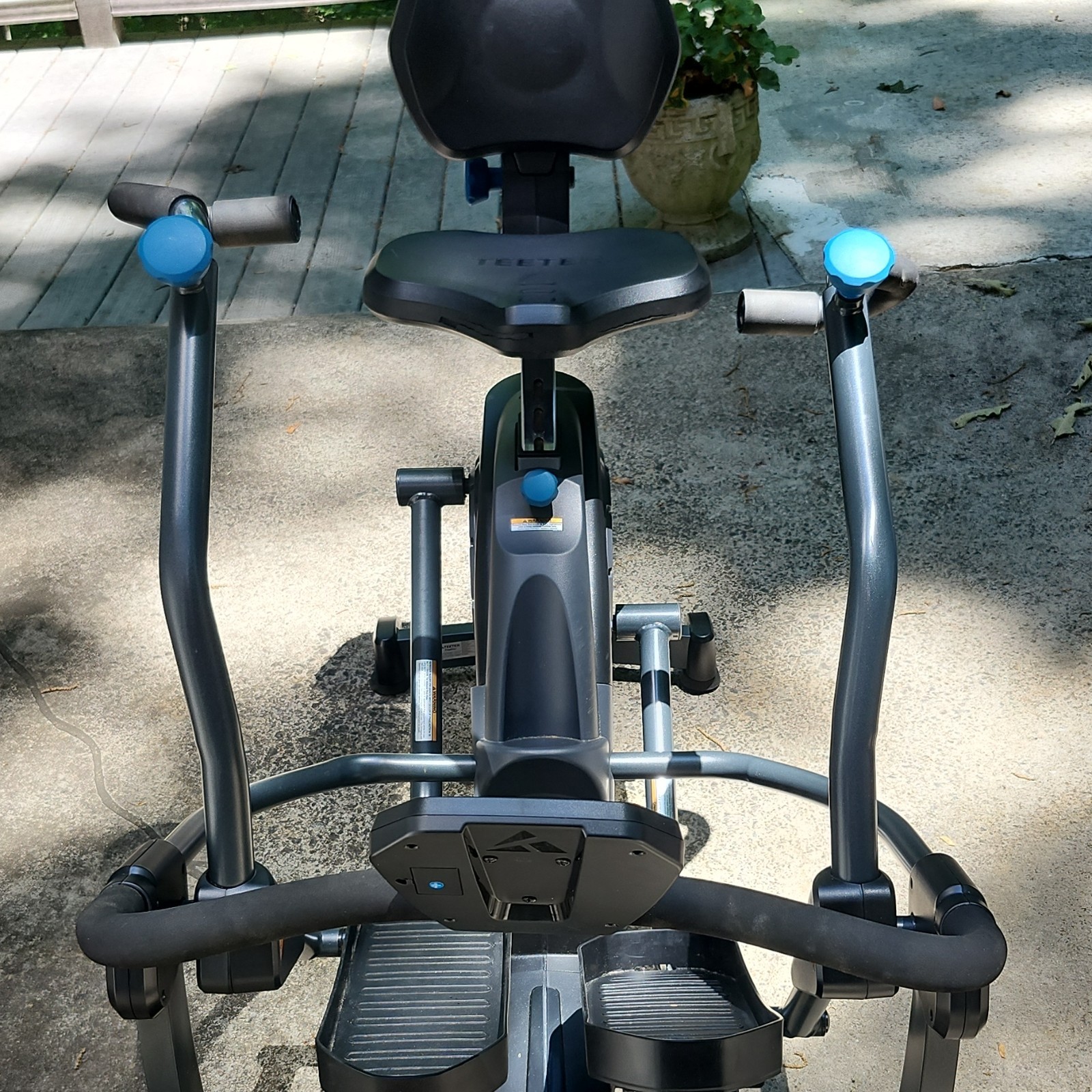 Teeter Elliptical Machine w/ LCD Display Console, Black/Gray/Blue