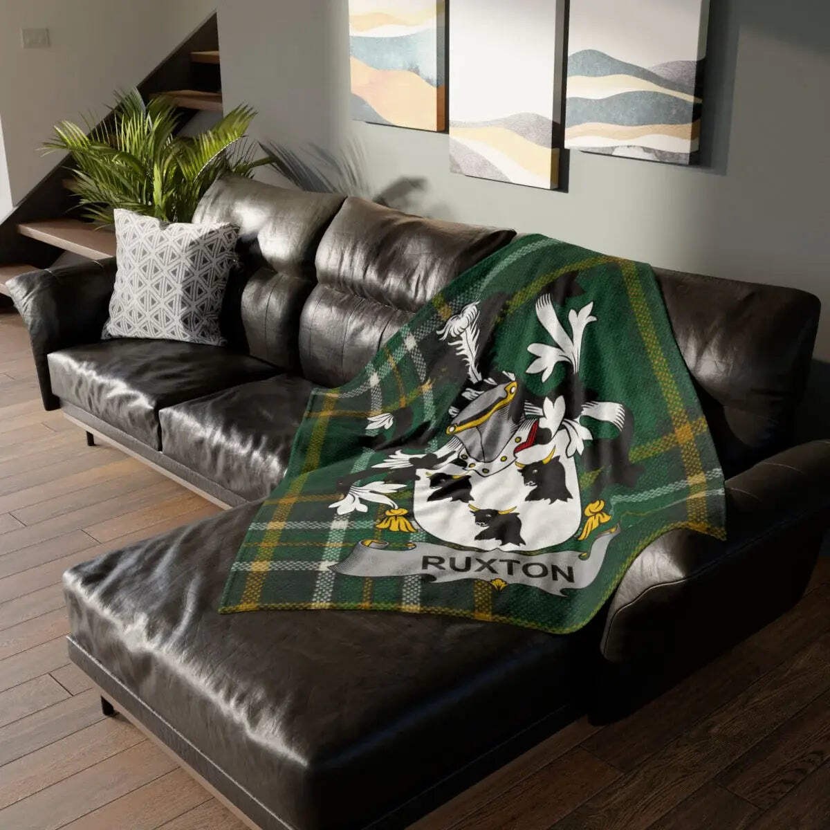 Ruxton Irish Family Crest Tartan Blanket