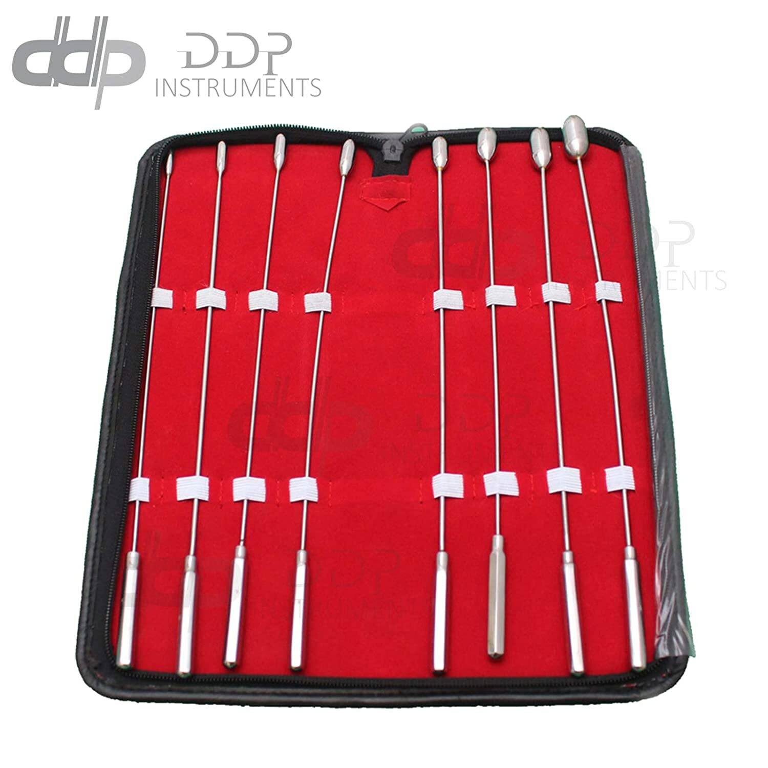 Bakes Rosebud Sounds Dilator 8 Pieces In Zipper Case Surgical Stainless Steel