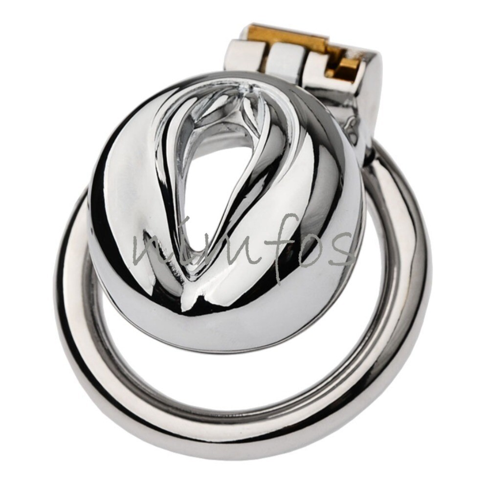 Metal Pussy Male Chastity Device Sissy Cage Lock Rings Adult Chastity Belt