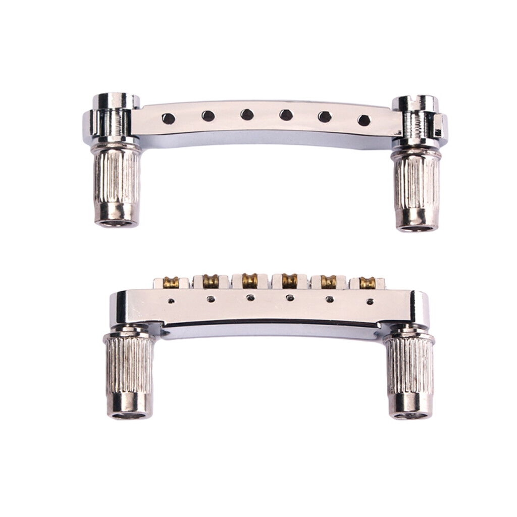 Brass Roller Saddle Guitar Bridge Tailpiece Sets for Les Paul LP SG