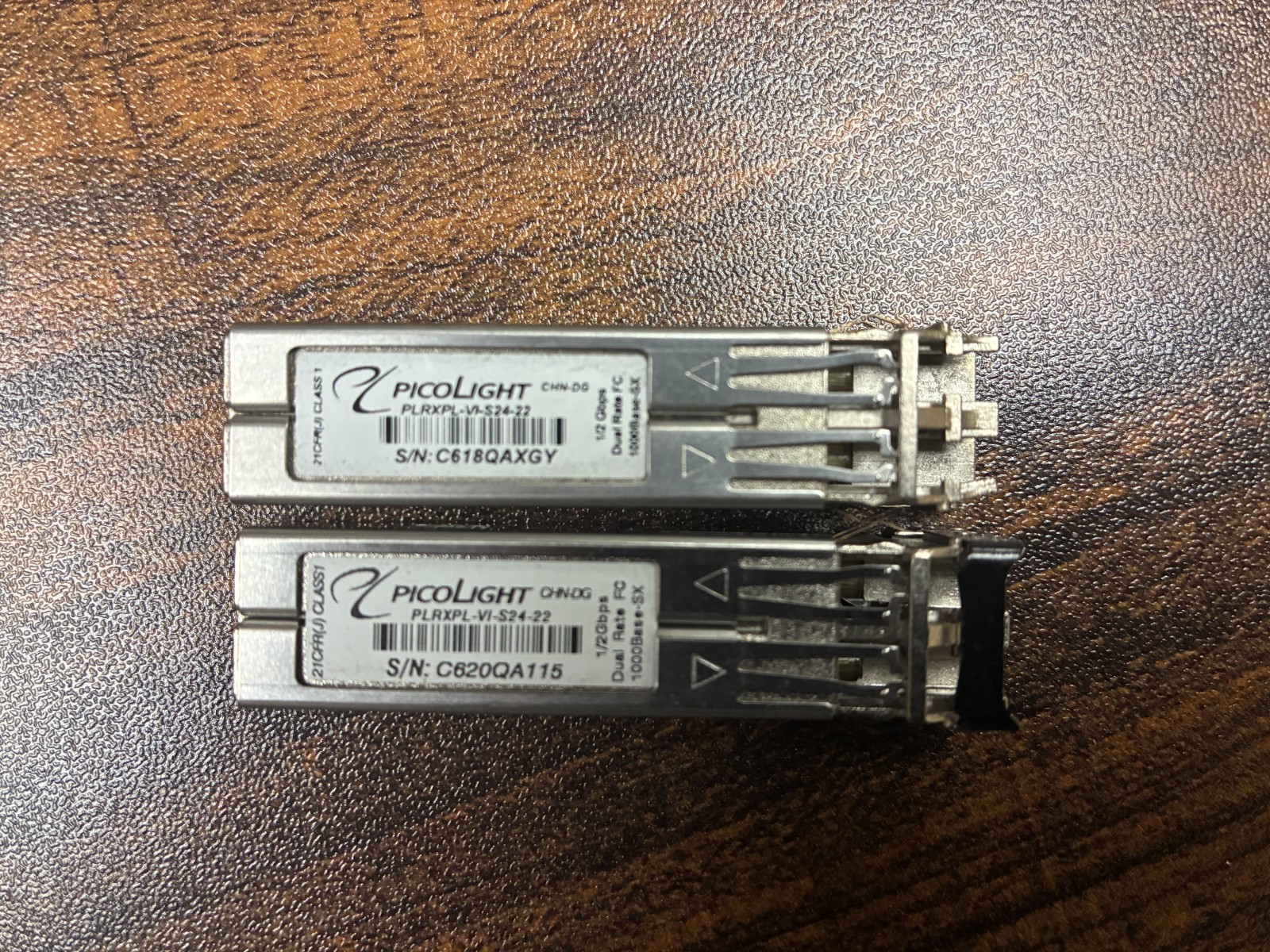 Lot of 2 Picolight PLRXPL-VI-S24-22 Transceiver 850nm Duplex SFP