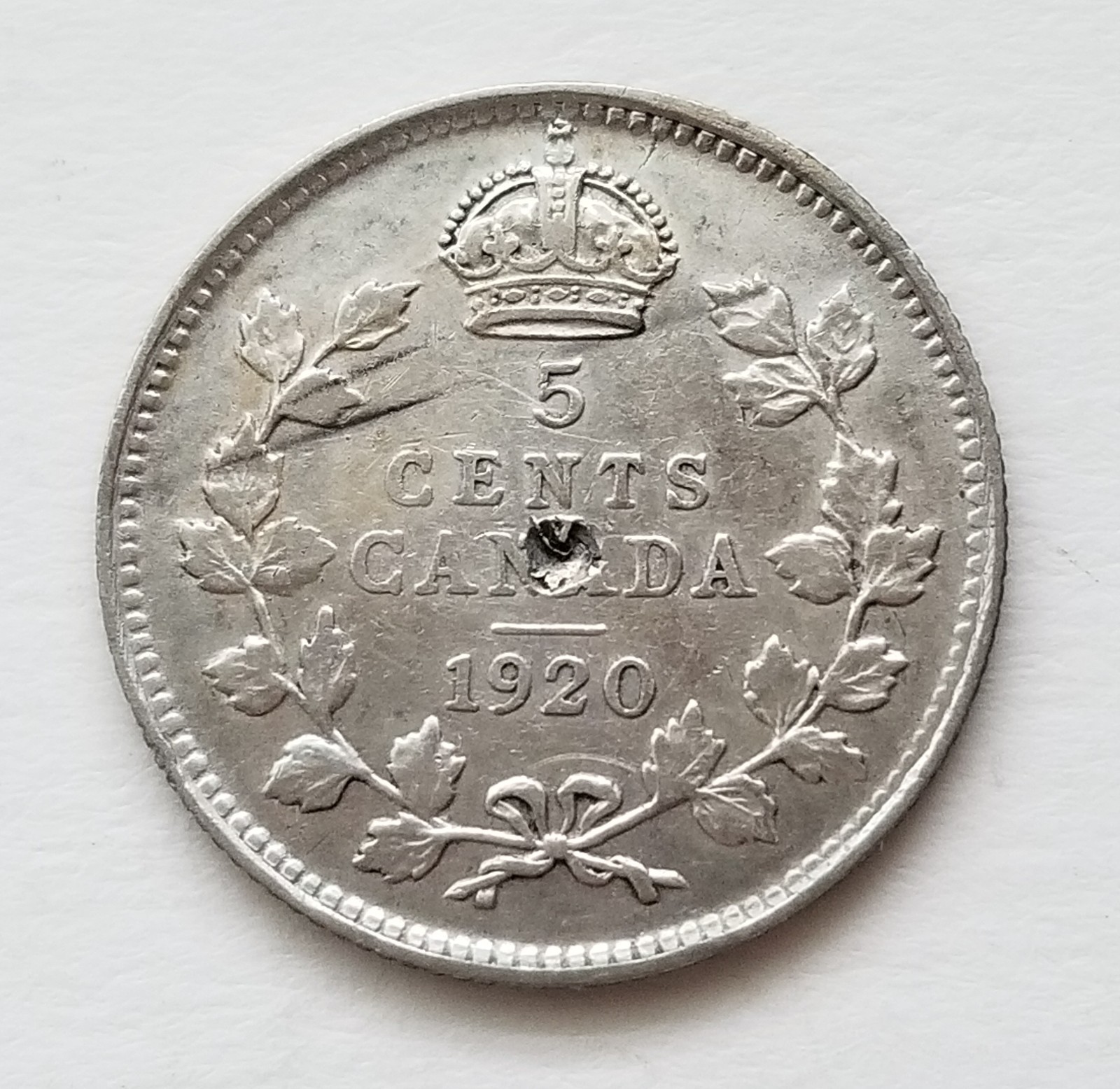 1920 Canada 5 Cents