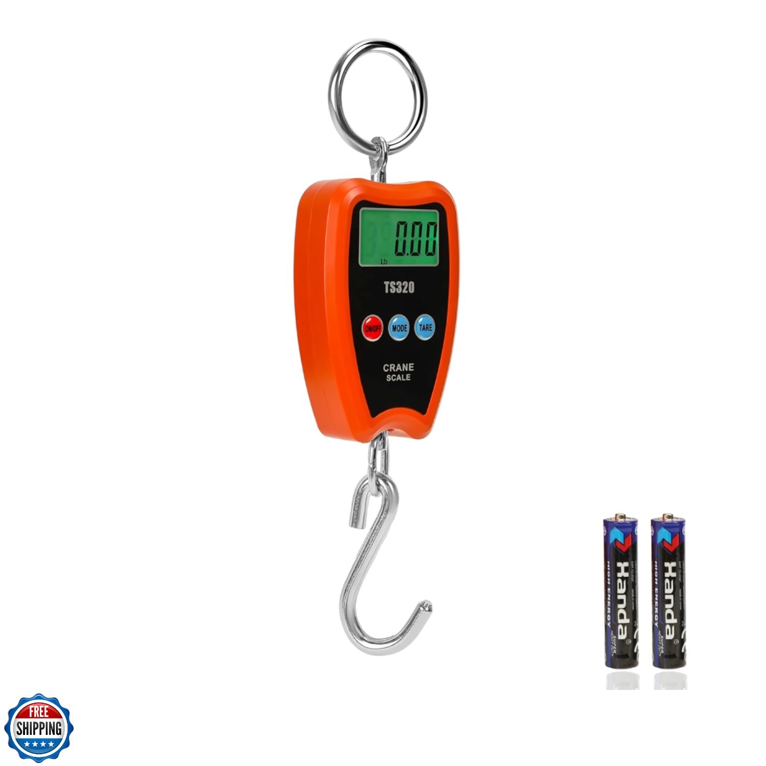 Digital Crane Scale 300kg/660lbs 200kg/440lbs with LED Handheld Mini Hanging ...