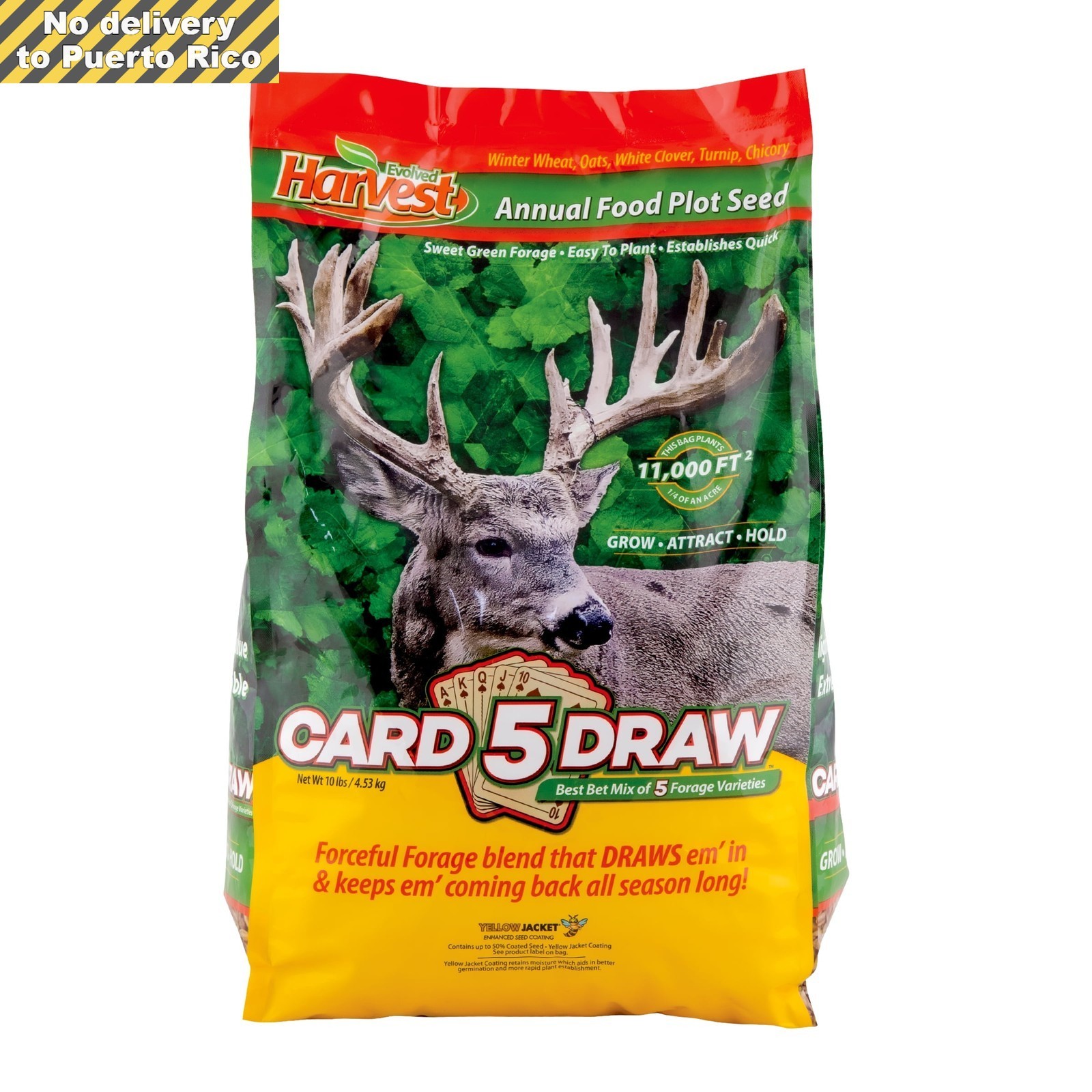 Harvest 5 Card Draw Food Plot Seed-All Season Long High-Protein&Minerals Forage