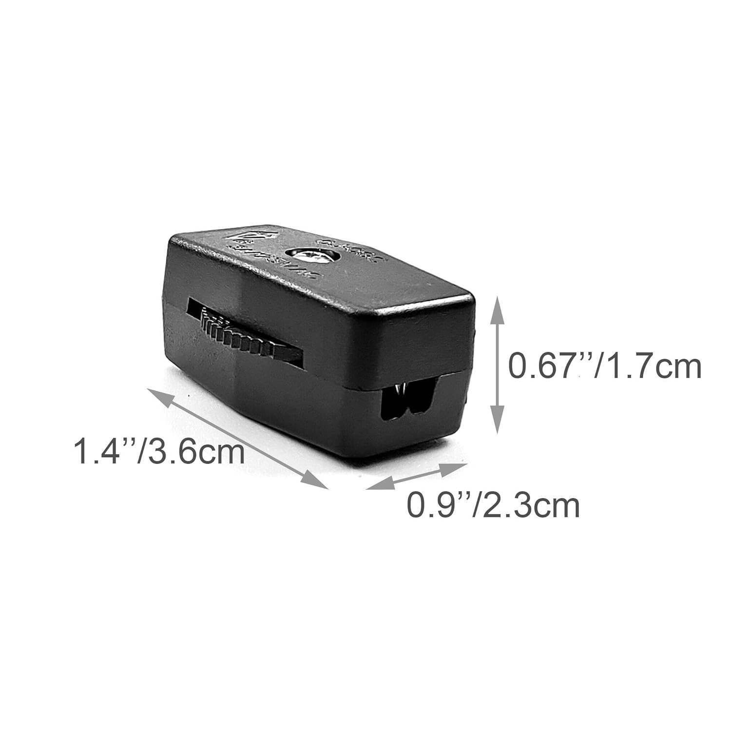 5 Pcs Inline Rotary Switch, Direct Plug-in Light Control Switch for 18/2 SPT-2