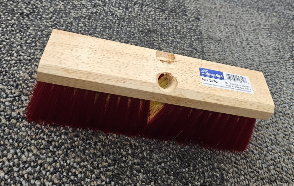 Magnolia Brush 2710: 10" Professional Stucco Applicator Brush, Red & Cream Poly