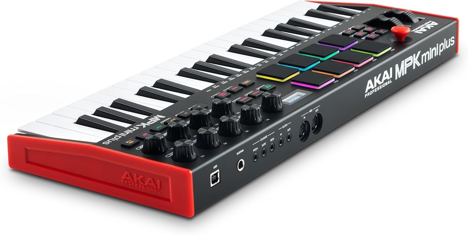 MPK Mini Plus - USB MIDI Keyboard Controller with 37 Mini Keys, 8 MPC Pads, S...