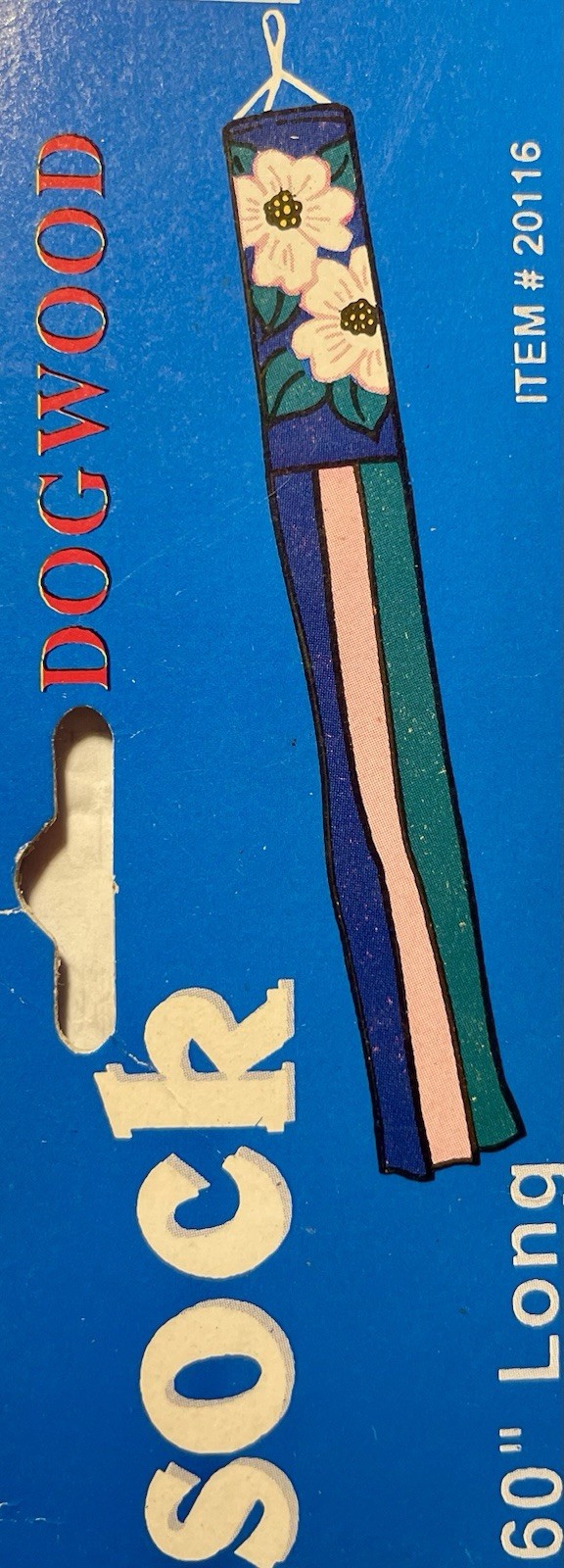 DOGWOOD TREE FLOWER SPRING SUMMER FLORAL APPLIQUE YARD 60" WINDSOCK FLAG NEW