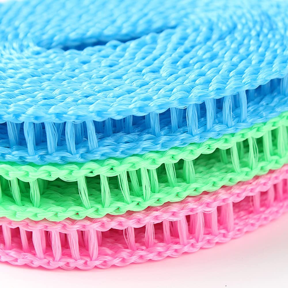 3 Pack Windproof Clothesline Adjustable Clothes Drying Rope Laundry Line