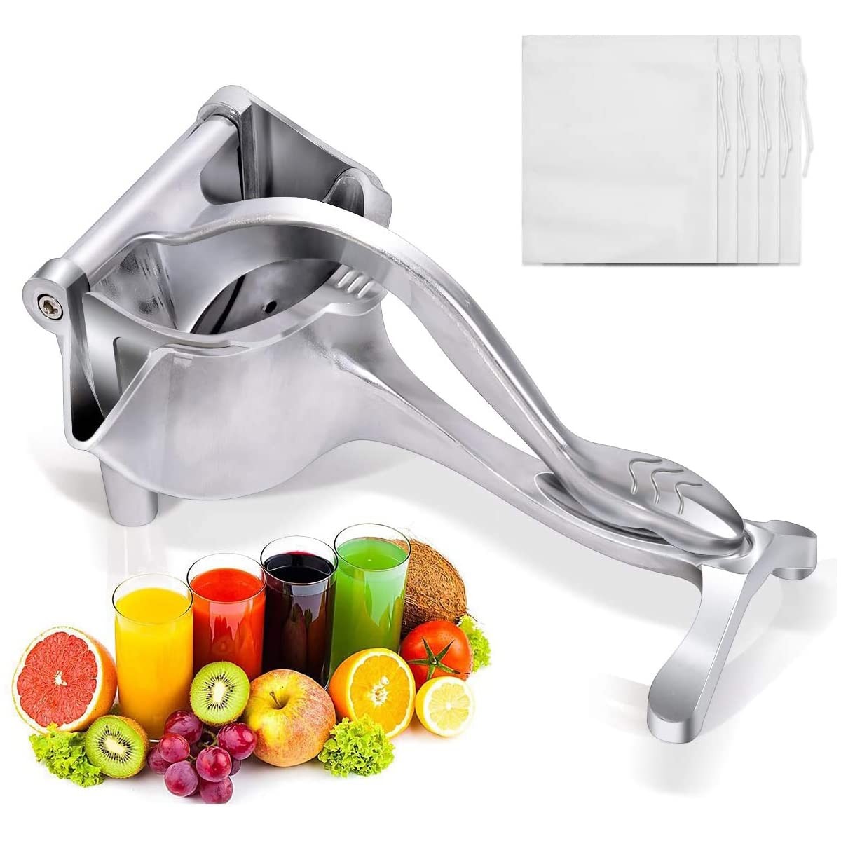 Lemon Squeezer Aluminium Alloy Manual Fruit Juicer, Citrus Juicer Hand Press ...