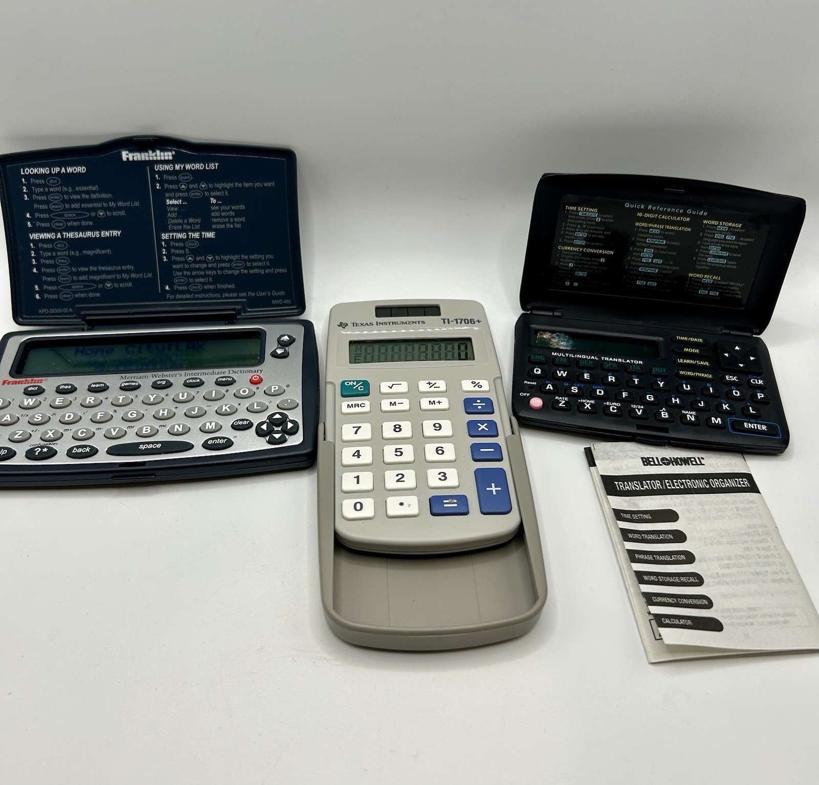 Texas Instruments, Franklin Merriam-Webster dictionary , Multilingual Translate