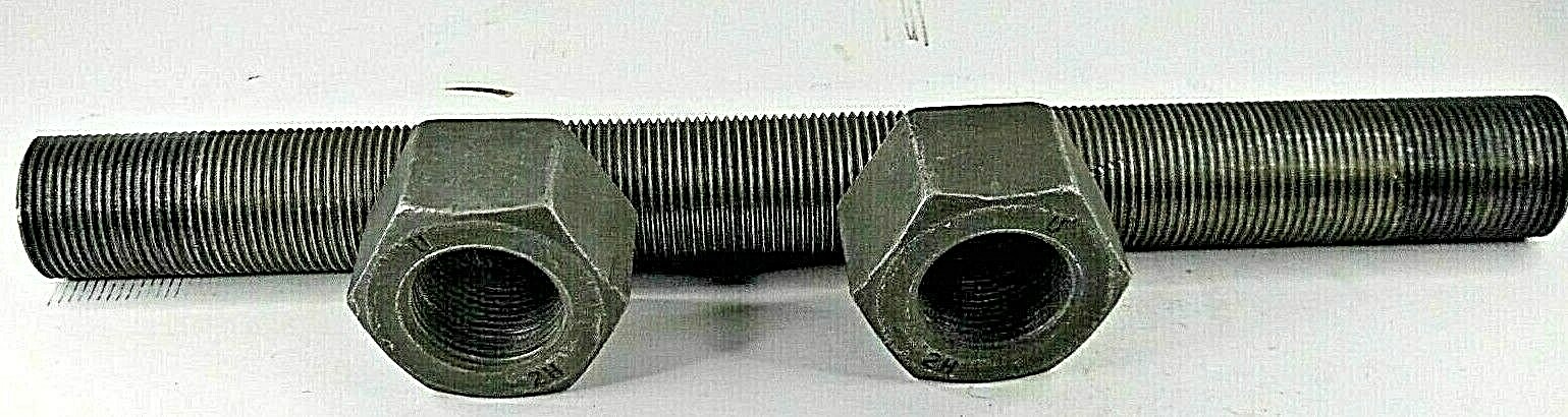 2"-8 X 19 1/2" GRADE B7 FULLY THREADED STUD W/ 2 GRADE 2H HEX NUTS