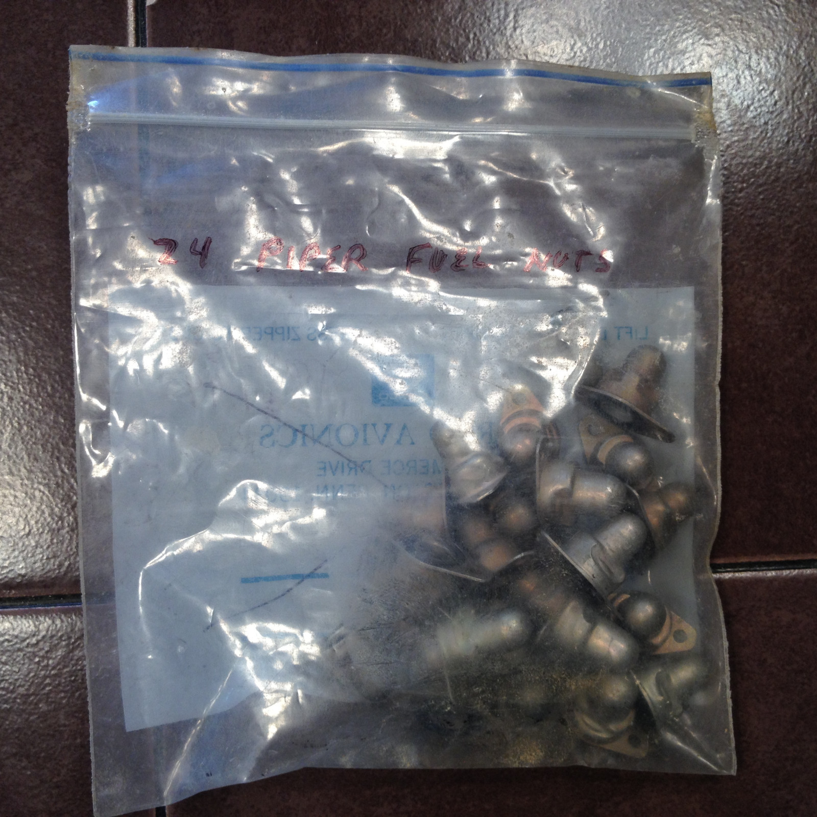 24 Piper Fuel Tank Nuts, NOS