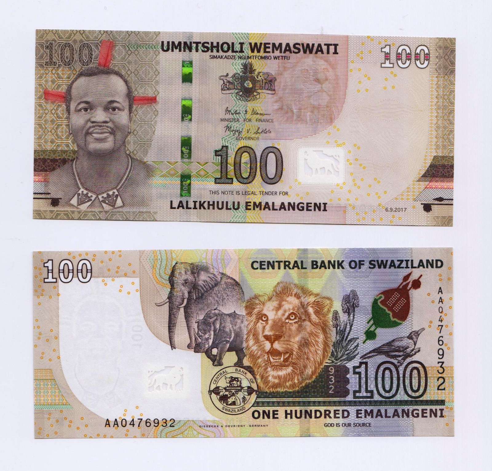 New: SWAZILAND - ESWATINI 100 Emalangeni  Banknote (2018) - UNC  - Pick New 2018