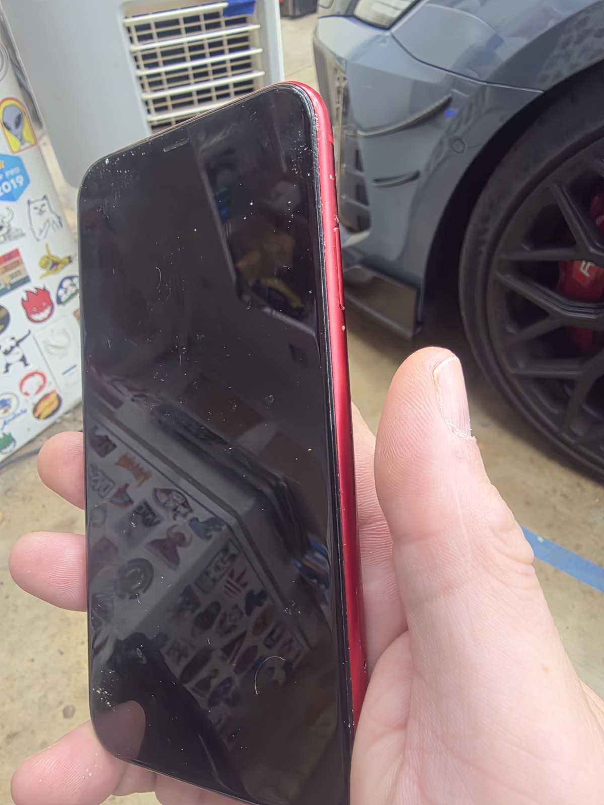 Apple iPhone 12 RED 64GB For Parts or Repair - Cracked Back Glass - Untested