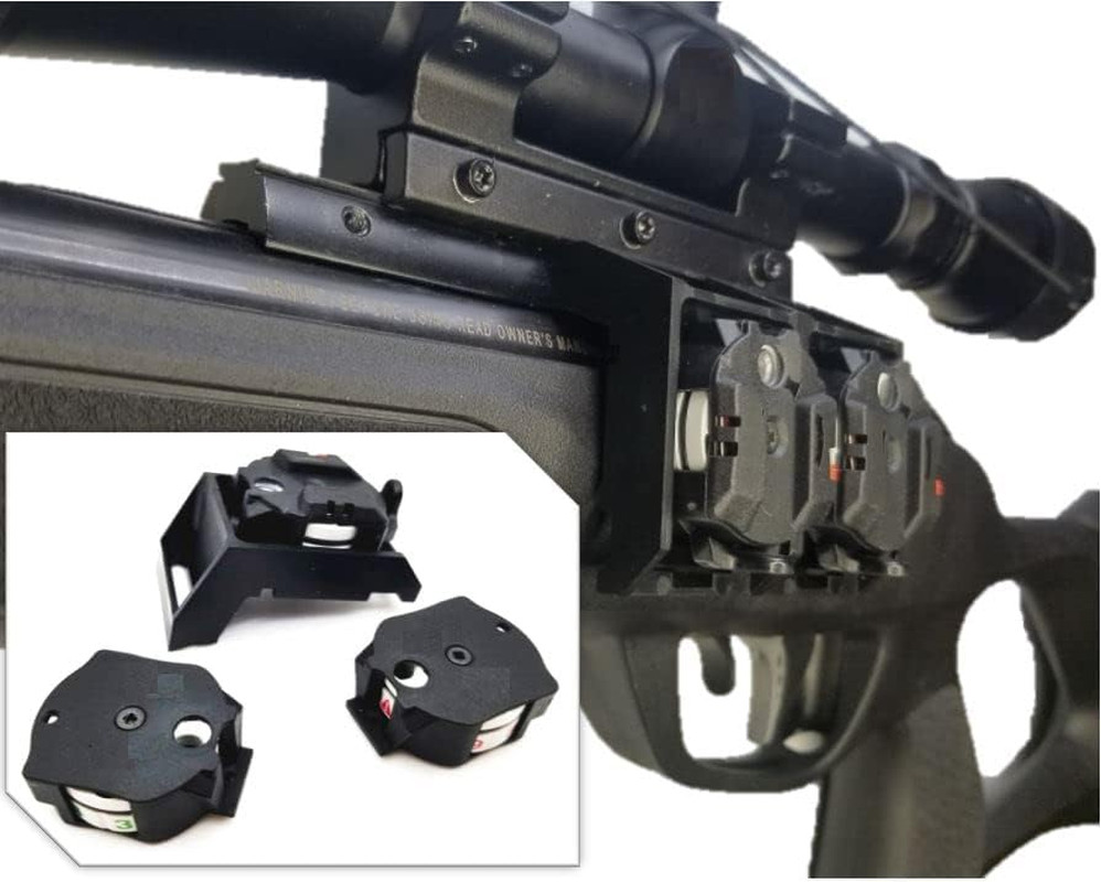 - Interlocking Magazine Holder for Gamo Gen2, Mounts to Scope Rail, Compatible w
