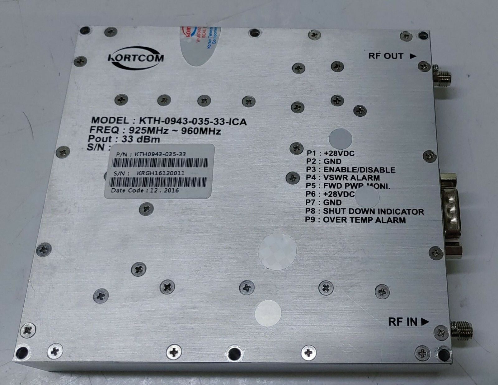 KORTCOM Microwave Module KTH-0943-035-33-ICA