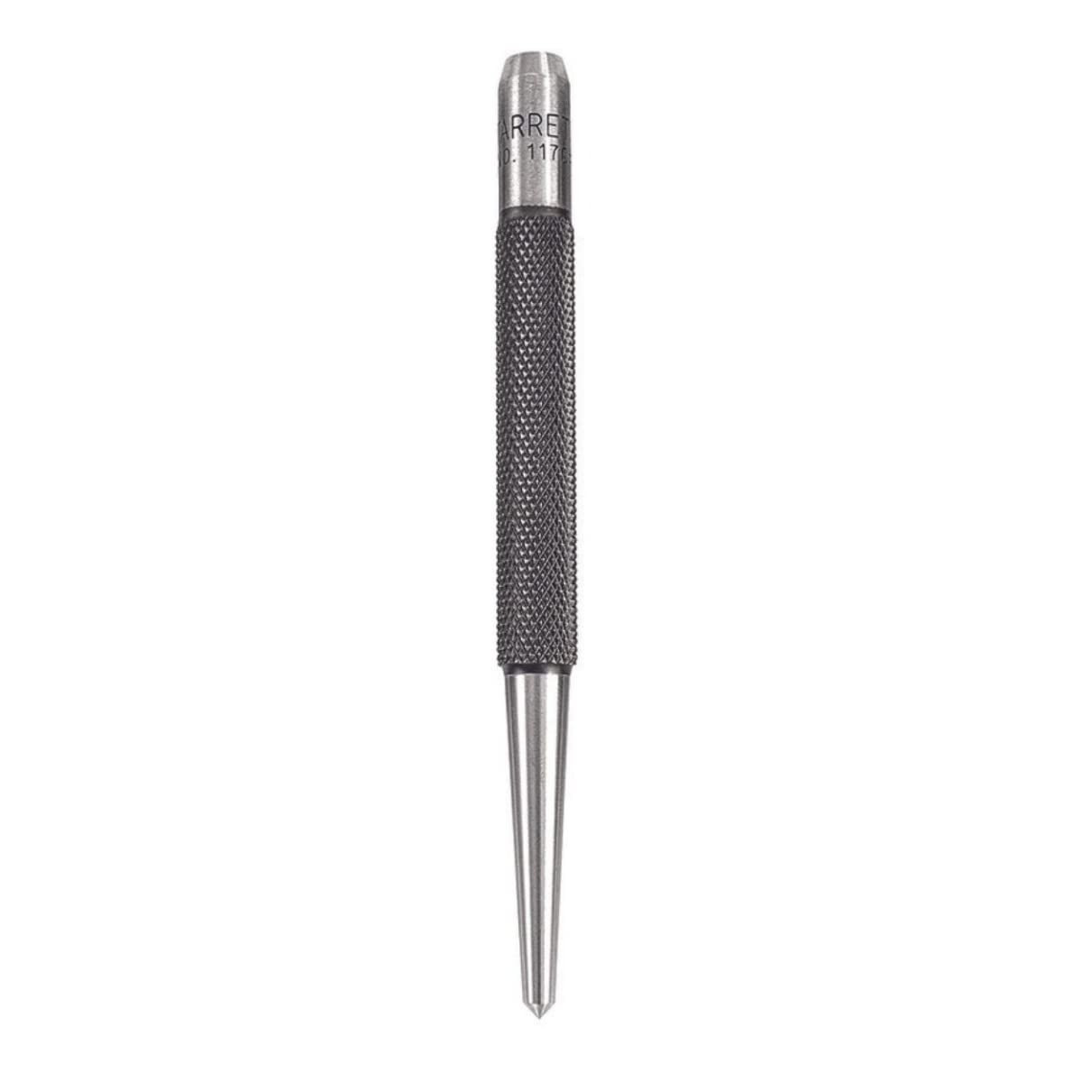 Steel Center Punch with round Shank and Knurled Finger Grip - Hardened and Tempe