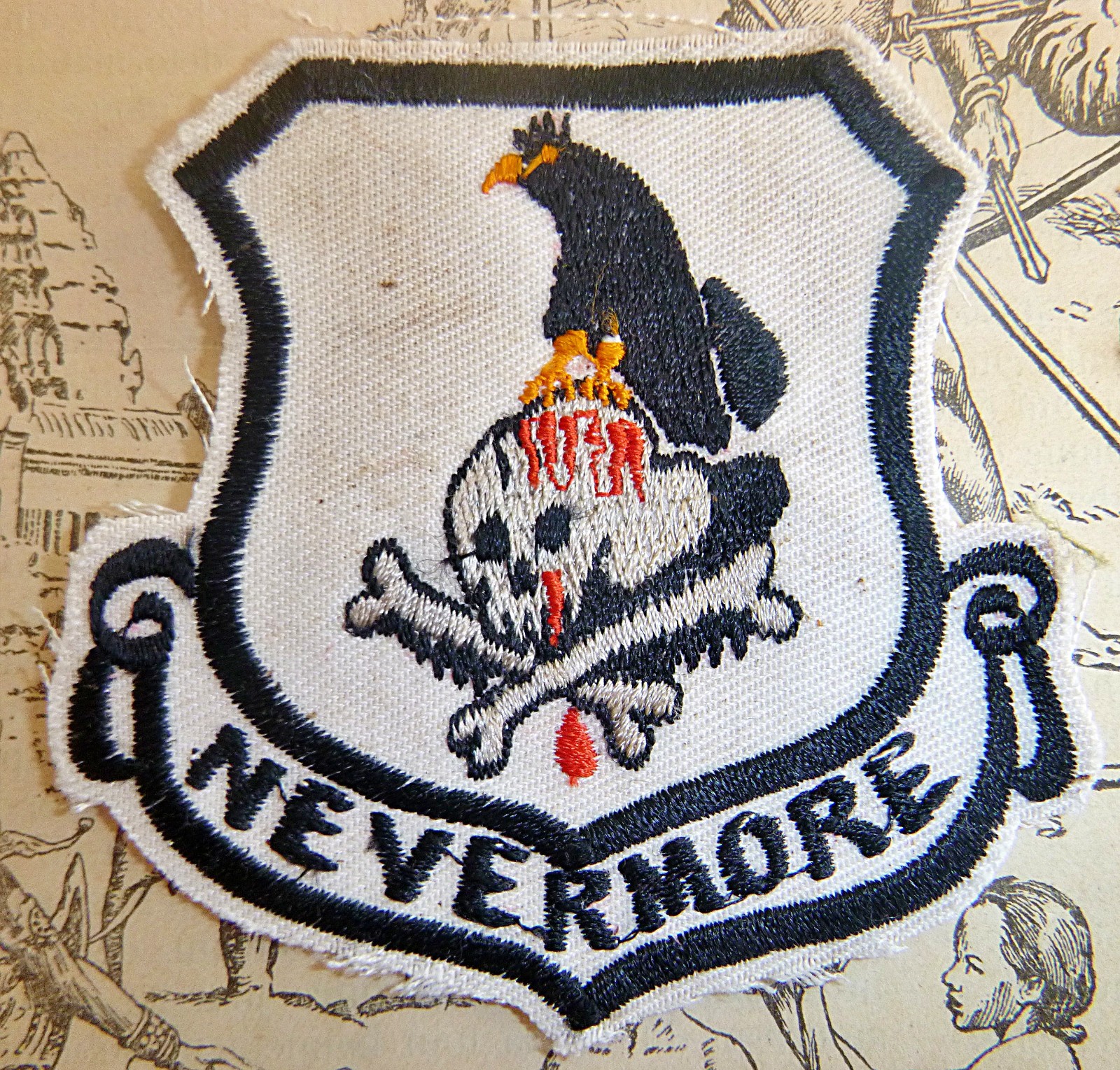 Rare Patch - NEVERMORE - THE RAVEN - USAF 56th SPECIAL OPS - Vietnam War - E.177