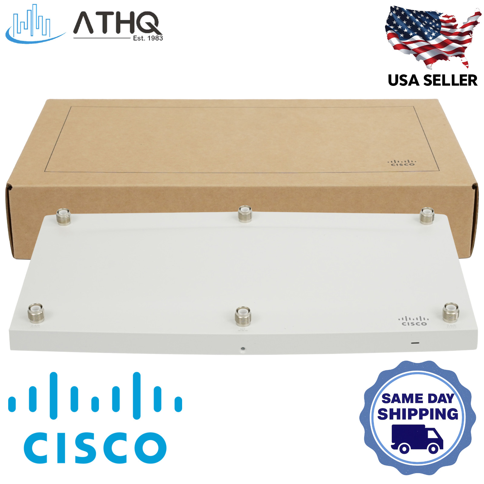 Cisco Meraki MR46E-HW Wi-Fi 6 Indoor Access Point - 802.11ax 4x4:4 MU-MIMO - NEW
